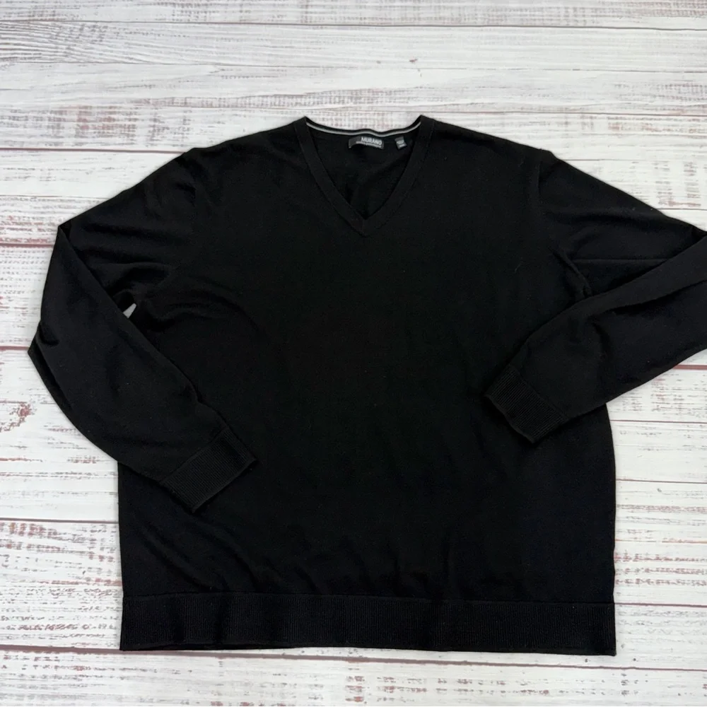 Murano Men’s Size XXL Black V Neck Sweater - Picture 10 of 16